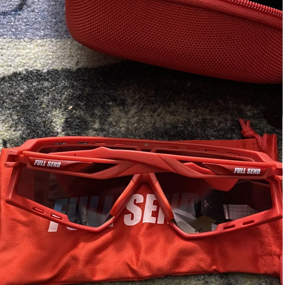 Full Send by Nelk Boys Men's Red Pit Viper Sun Glasses. New in box! - Picture 2 of 8